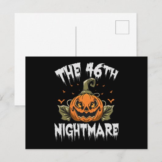 The 46th Nightmare Funny Spokky Halloween Politics Briefkaart (Voorkant / Achterkant)