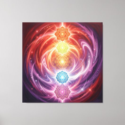 The 7 Chakras´10 Canvas Afdruk (Voorkant)