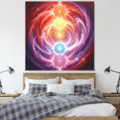 The 7 Chakras´10 Canvas Afdruk (Insitu (Slaapkamer))