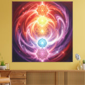 The 7 Chakras´10 Canvas Afdruk (Insitu (Woonkamer))