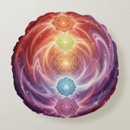 The 7 Chakras´10 Rond Kussen