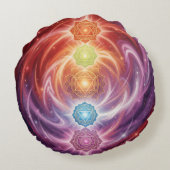 The 7 Chakras´10 Rond Kussen (Achterkant)