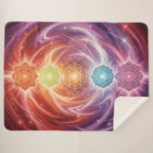 The 7 Chakras´10 Sherpa Deken (Voorkant (horizontaal))