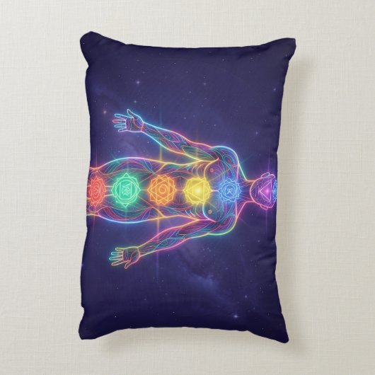 The 7 Chakras´2 Accent Kussen (Achterkant (Verticaal))