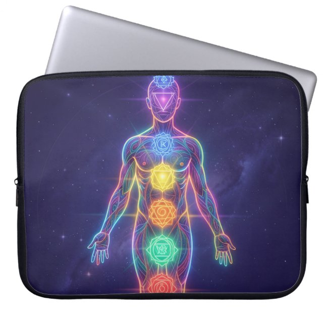 The 7 Chakras´2 Laptop Sleeve (Voorkant)