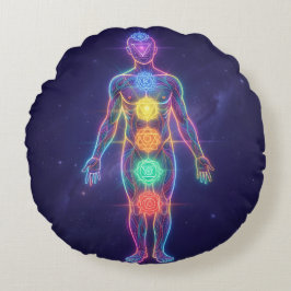 The 7 Chakras´2 Rond Kussen