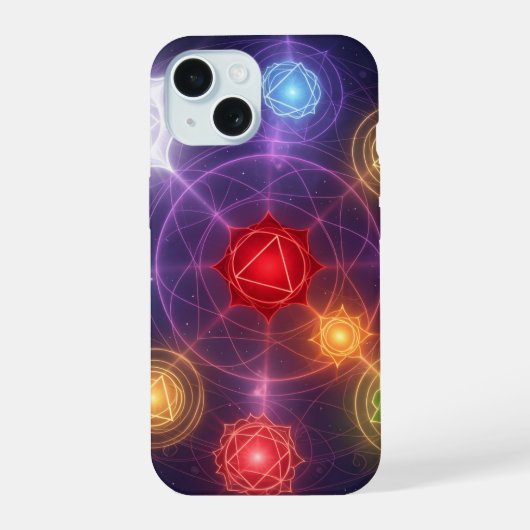 The 7 Chakras´3 iPhone 15 Case (Achterkant)