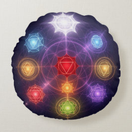 The 7 Chakras´3 Rond Kussen
