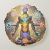 The 7 Chakras´7 Rond Kussen (Achterkant)