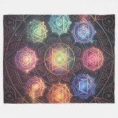 The 7 Chakras´8 Fleece Deken (Voorkant (Horizontaal))