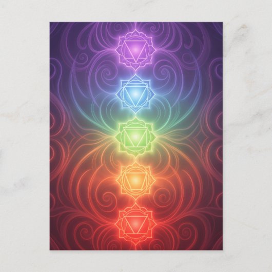 The 7 Chakras´9 Feestdagenkaart (Voorkant)