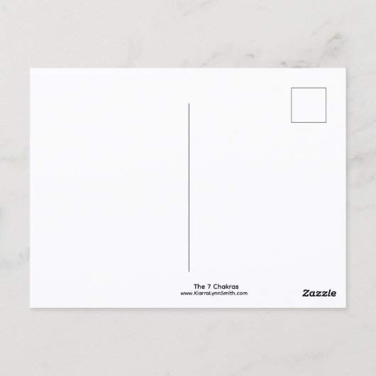 The 7 Chakras Postcard Briefkaart (Achterkant)