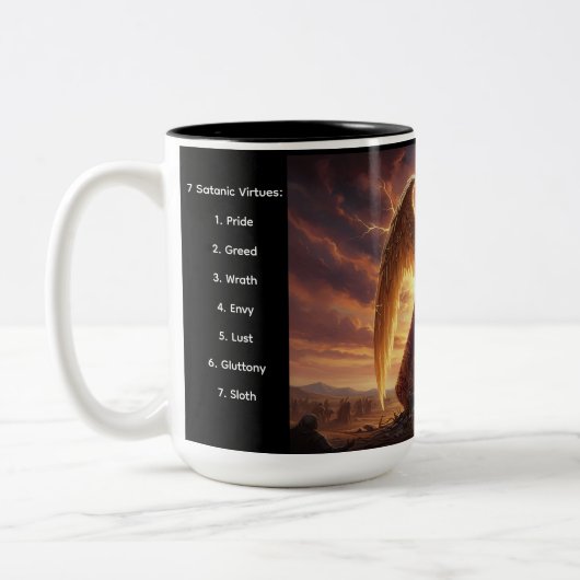 The 7 Satanic Virtues: Pride Mug Tweekleurige Koffiemok (Links)