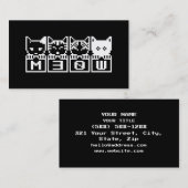 THE 8-BIT CATS M30W VISITEKAARTJE (Voorkant / Achterkant)