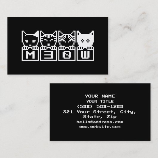 THE 8-BIT CATS M30W VISITEKAARTJE (Voorkant / Achterkant)