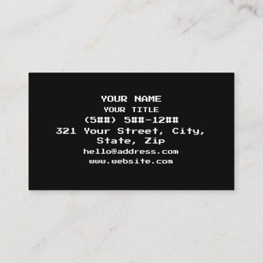 THE 8-BIT CATS M30W VISITEKAARTJE (Achterkant)