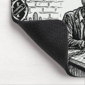 The 9 to 5 Tarot Card | Funny Skeleton Corporate  Muismat (Hoek)