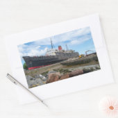 The Abandoned TSS Duke of Lancaster Ship Rechthoekige Sticker (Envelop)