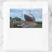 The Abandoned TSS Duke of Lancaster Ship Rechthoekige Sticker (Tas)