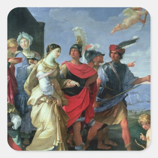 The Abduction of Helen, c.1626-31 Vierkante Sticker (Voorkant)