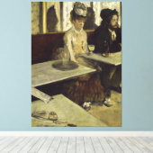 The Absinthe Drinker of L'Absinthe by Edgar Degas Canvas Afdruk (Insitu (Houten vloer))