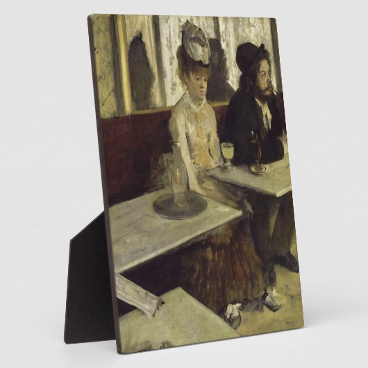 The Absinthe Drinker of L'Absinthe by Edgar Degas Fotoplaat (Zijkant)