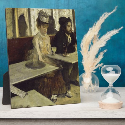 The Absinthe Drinker of L'Absinthe by Edgar Degas Fotoplaat (Zijkant)