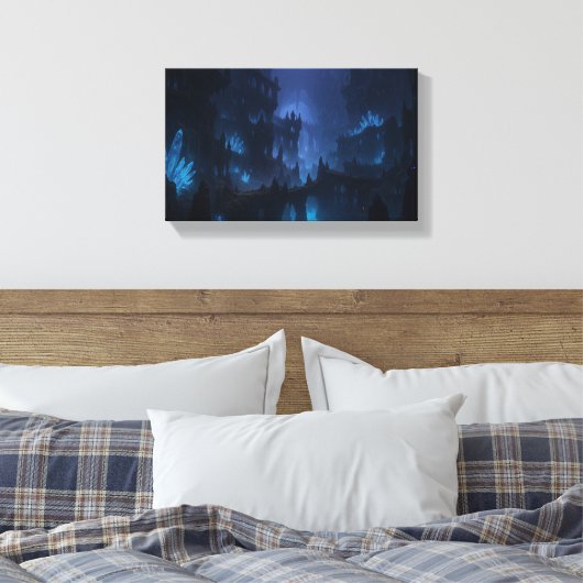 The Abyss of Ny’Zhara – Sanctum of the Umbrakind Canvas Afdruk (Insitu (Slaapkamer))