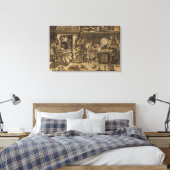 The Academy of Baccio Bandinelli, 1547 Canvas Afdruk (Insitu (Slaapkamer))