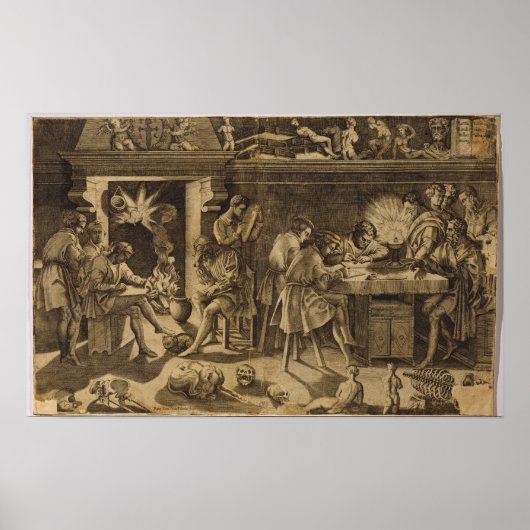 The Academy of Baccio Bandinelli, 1547 Poster (Voorkant)