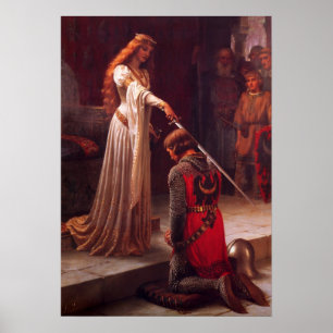 The Accolade beroemd gemaakt door Edmund Leighton Poster