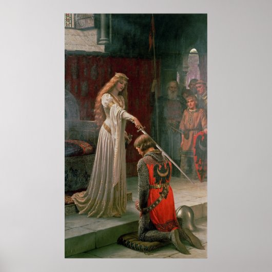 The Accolade by Edmund Blair Leighton, c. 1901 Poster (Voorkant)