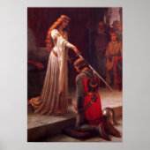 The Accolade - Middeleeuwse Ridder en Lady Art Pri Poster (Voorkant)