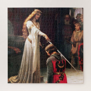 “The Accolade” Middeleeuwse Schilderij door Edmund Legpuzzel