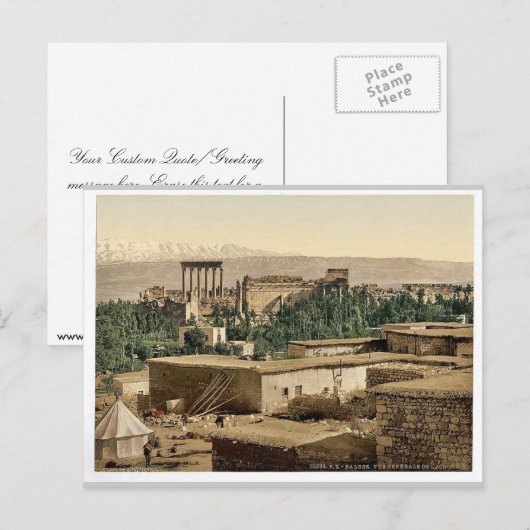 The Acropolis, Baalbek, Heilig Land (d.w.z. Ba'lab Briefkaart (Voorkant / Achterkant)