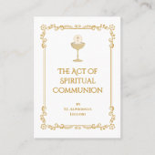 The Act of Spiritual Communion Prayer Card  Plaatskaartje (Voorkant)