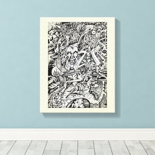 The Adept, door Brian Benson Canvas Afdruk (Insitu (Houten vloer))