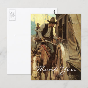 The Admirable Outlaw door NC Wyeth, Vintage Cowboy Briefkaart