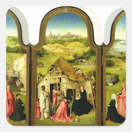 The Adoration of the Magi, 1510 Vierkante Sticker (Voorkant)