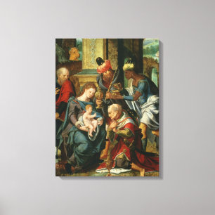 The Adoration of the Magi, 1530 Canvas Afdruk