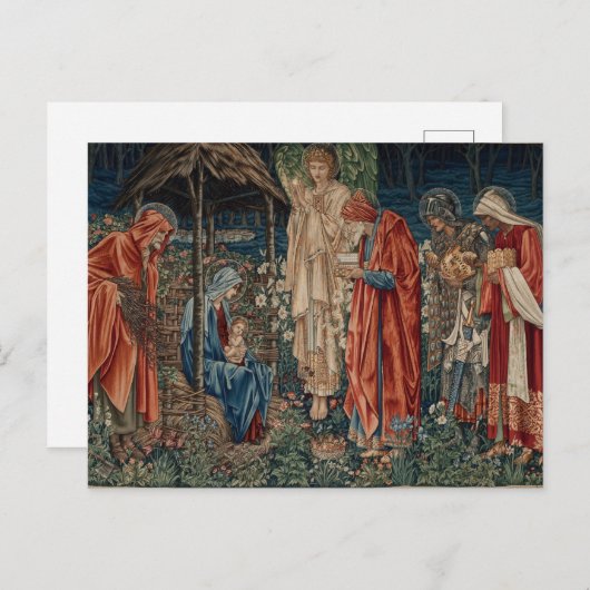 The Adoration of the Magi by Edward Burne-Jones Briefkaart (Voorkant / Achterkant)