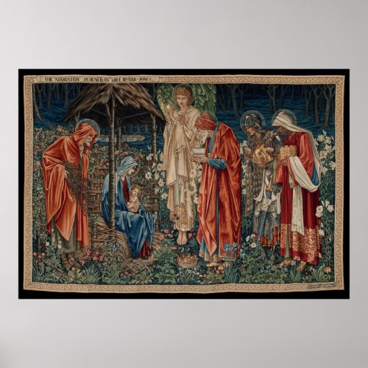 The Adoration of the Magi (door Edward Burne-Jones Poster (Voorkant)