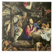 The Adoration of the Shepherds, 1612 (olie op canv Tegeltje (Voorkant)