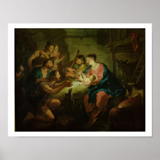 The Adoration of the Shepherds, 1725 (olie op canv Poster (Voorkant)