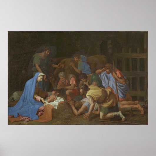The Adoration of the Shepherds circa 1653 Poster (Voorkant)