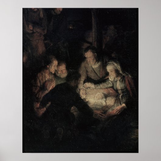 The Adoration of the Shepherds, detail, 1646 Poster (Voorkant)