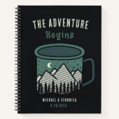 The Adventure Begins Notebook Journal Coffee Cup Notitieboek (Voorkant)