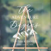 The Adventure Begins Personalized Wedding Welcome Acryl Bord (Neutraal)