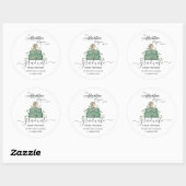 The Adventure begint reis Afstuderen gunst Ronde Sticker (Vel)