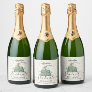 The Adventure begint reis Afstuderen gunst Sparkling Wijnetiket